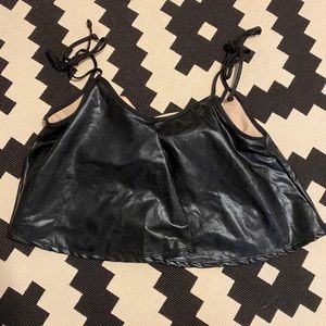 COPY - Kortni Jeane Black Metallic Swim Swing Top…